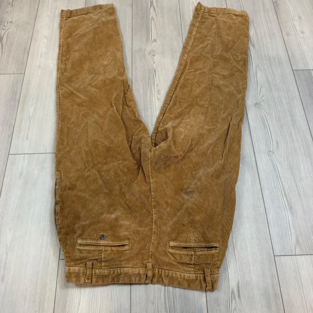 Polo Ralph Lauren Andrew Pant Mens 30x28 Tan Corduroy Pleated Straight Leg Pant